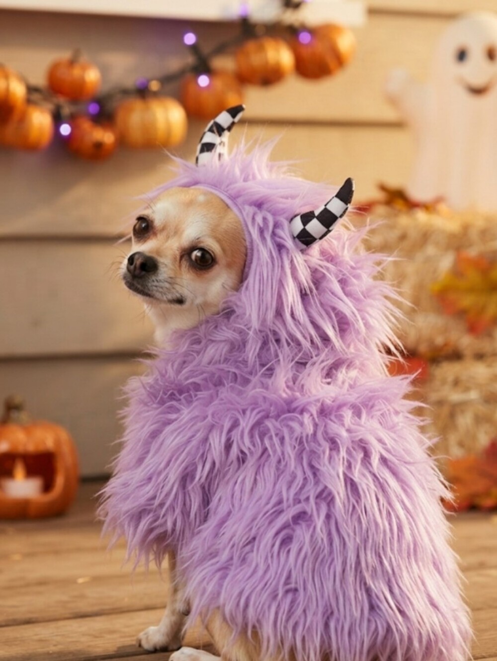 💜Bootique NWT 2-Piece Shaggy Monster Halloween Pet Costume Small💜